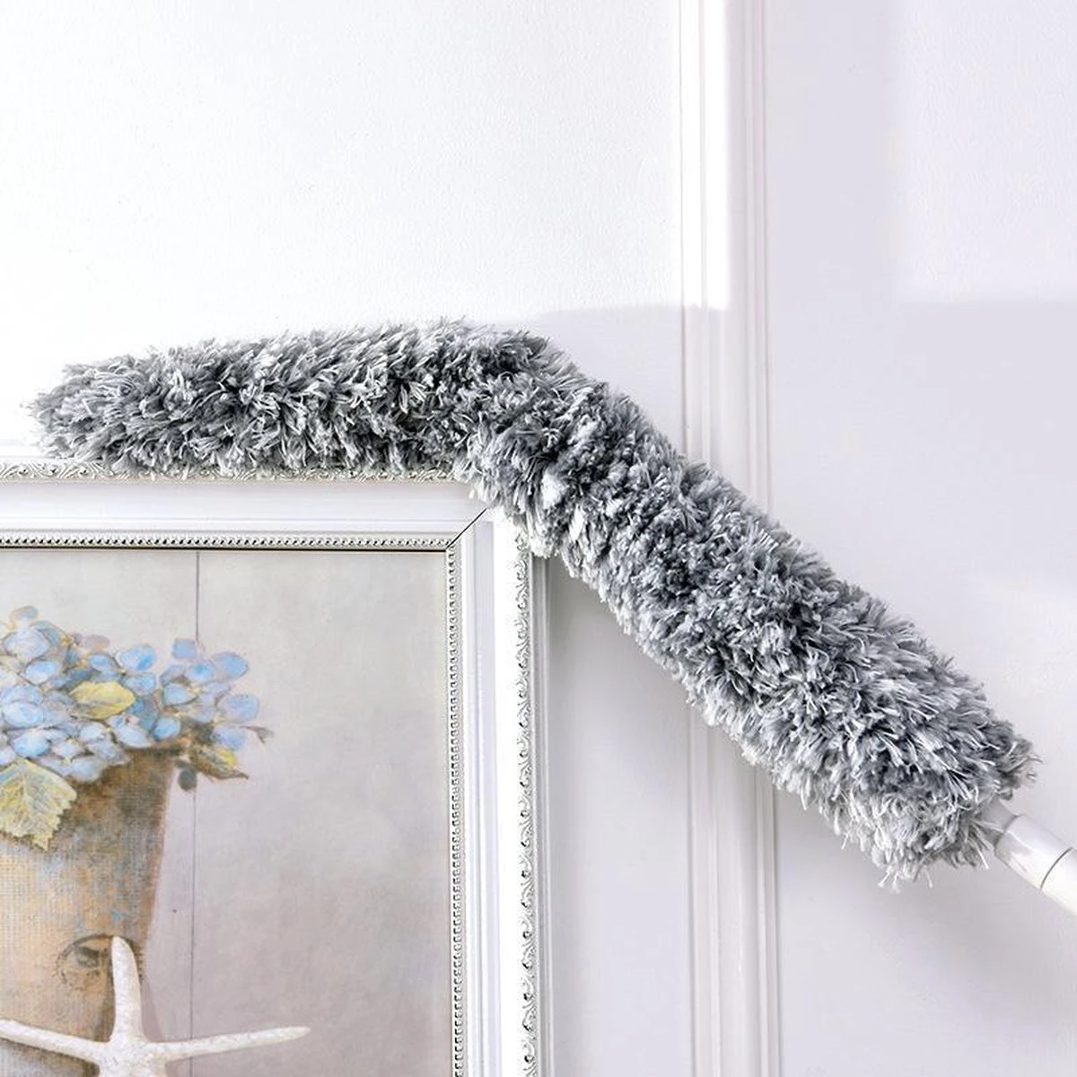 Plumeau/met Telescoopsteel/uitschuifbaar/microvezel Buigbare Borstelkop/9 X 126cm Max-lengte179cm