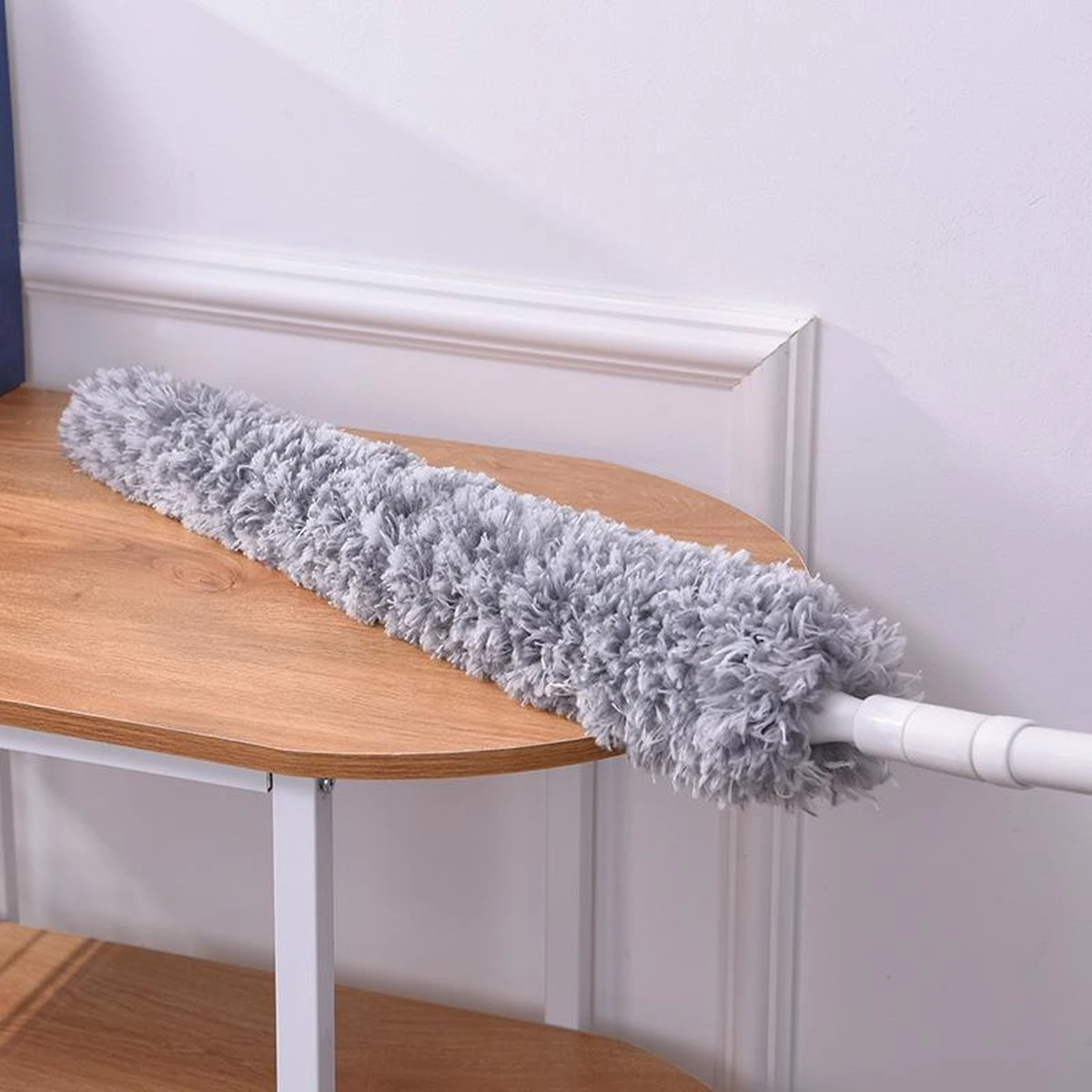 Plumeau/met Telescoopsteel/uitschuifbaar/microvezel Buigbare Borstelkop/9 X 126cm Max-lengte179cm - Afbeelding 3