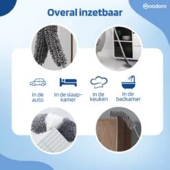 Woodoro Ragebol Uitschuifbaar Complete 9-Delige Set - Verstelbare Telescoopsteel - Plumeau - RVS - Zwart & Grijs -Huishoudelijke Artikelen Winkel 1200x1200 1755