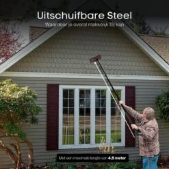 Merkloos Telescoopsteel Ramenwassen 4,6M - Met Borstel & Waterdoorvoer - Voor Ramen - Watertoevoer - Borstel -Huishoudelijke Artikelen Winkel 1200x1200 1803