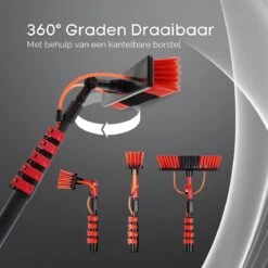 Merkloos Telescoopsteel Ramenwassen 4,6M - Met Borstel & Waterdoorvoer - Voor Ramen - Watertoevoer - Borstel -Huishoudelijke Artikelen Winkel 1200x1200 1806