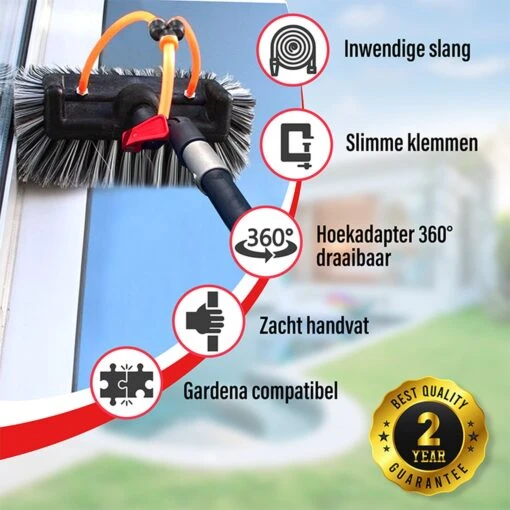 Aquacopic - Telescoopsteel Set Met Borstel - 11 Meter - Afbeelding 6