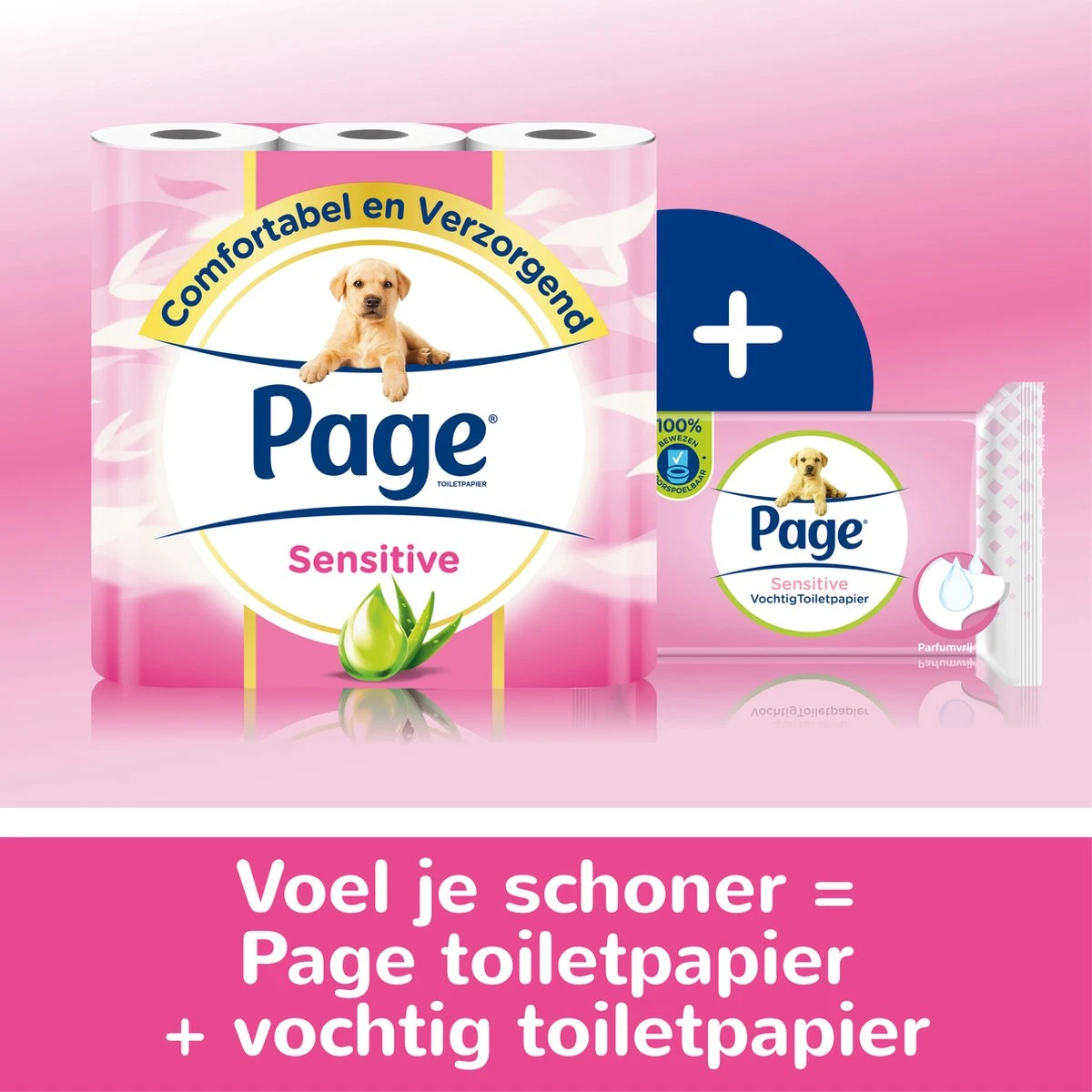 Page Vochtig Toiletpapier - 6 X 74 Stuks - Sensitive Maxi Vochtig Wc Papier - Voordeelverpakking - Afbeelding 6