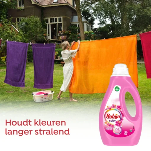 Robijn Color Pink Sensation Vloeibaar Wasmiddel 20 Wasbeurten - Afbeelding 4