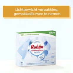 Robijn Classics Stralend Wit Wasmiddeldoekjes 16 Wasstrips -Huishoudelijke Artikelen Winkel 1200x1200 292
