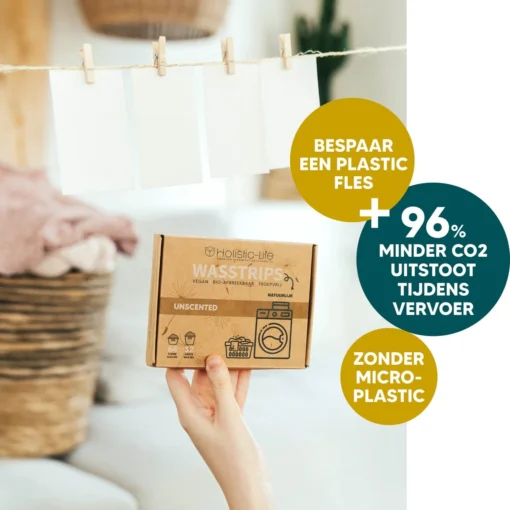 Wasmiddeldoekjes - Ongeparfumeerd Wasstrips 128 Wasbeurten – Wasmiddel Wasdoekjes - Natuurlijke Wasverzachter – Vegan – Zero Waste - Afbeelding 11