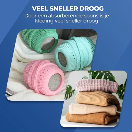 Roegaarden Drogerballen - Droogballen - Met Spons - Duurzaam - Sneller Droog - Afbeelding 8
