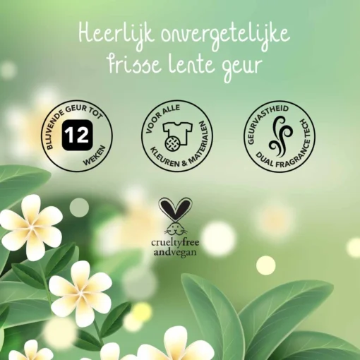 Cosmeau Geurbooster 100 Lentefris Navulling Refill - Geurparels - 100 Wasbeurten - Fris - 250g - Geurkralen Wasparfum Scent Booster - Afbeelding 2