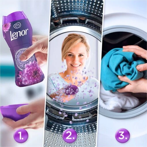 Lenor Amethist En Bloemen - In-Wash Geurbooster - Voordeelverpakking 6 X 16 Wasbeurten - Afbeelding 4