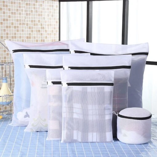 Merkloos Waszakken - Wasnetten - Bescherm Je Wasgoed En Wasmachine - Packing Cubes - Travel Organizer - 7 Stuks - Afbeelding 7