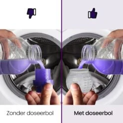 BluGo Doseerbol 5 Stuks - Wasbollen - Doseerdop - Drogerballen - Wasballen - Herbruikbaar - Maataanduiding - 150ml -Huishoudelijke Artikelen Winkel 1200x1200 753