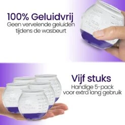BluGo Doseerbol 5 Stuks - Wasbollen - Doseerdop - Drogerballen - Wasballen - Herbruikbaar - Maataanduiding - 150ml -Huishoudelijke Artikelen Winkel 1200x1200 754