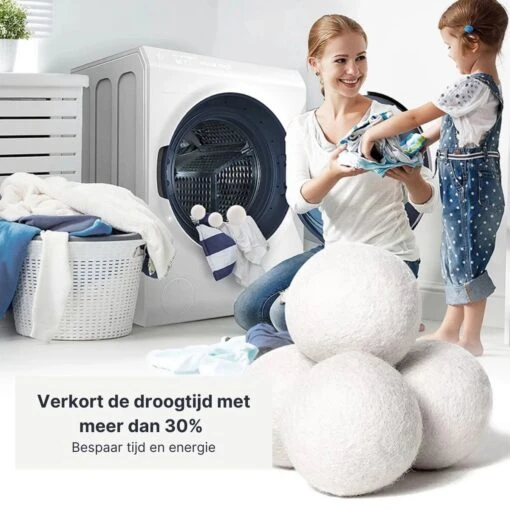 Wollen Drogerballen - Duurzaam & Milieuvriendelijk - Wasbol - Verkort Droogtijd - Droogballen - Hypoallergeen En Chemicaliënvrij - Bespaar Op Energierekening - Wasdroger Ballen - Wasbollen - Afbeelding 2