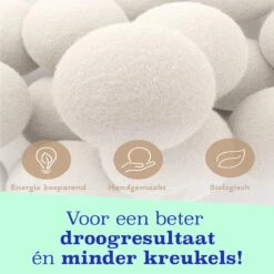 Casa Calma Drogerballen (6 Stuks) - Inclusief Opbergzakje - 100% Natuurlijk Schapenwol - Droger Ballen - Zero Waste Wasverzachter Bollen - Energiebesparend Drogen Met Droogbollen - Dryer Balls - Diervriendelijk & Milieuvriendelijk - Energie Besparen -Huishoudelijke Artikelen Winkel 1200x1200 821