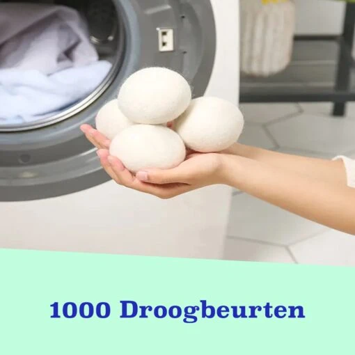 Casa Calma Drogerballen (6 Stuks) - Inclusief Opbergzakje - 100% Natuurlijk Schapenwol - Droger Ballen - Zero Waste Wasverzachter Bollen - Energiebesparend Drogen Met Droogbollen - Dryer Balls - Diervriendelijk & Milieuvriendelijk - Energie Besparen - Afbeelding 7