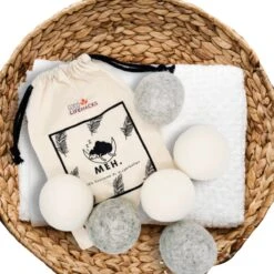 Goodlifehacks Originele XL 6 Stuks Drogerballen - Wasbollen - Wasverzachter - Zero Waste Dryerballs - Duurzaam - Herbruikbare Droogballen - Wit & Grijs - Energie Besparen -Huishoudelijke Artikelen Winkel 1200x1200 829