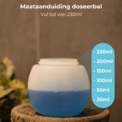 FAVE Doseerbol - Wasbollen - Drogerbollen - Transparant - Doseerdop - 230ml - 1 Stuk - Inclusief E-book -Huishoudelijke Artikelen Winkel 1200x1200 871