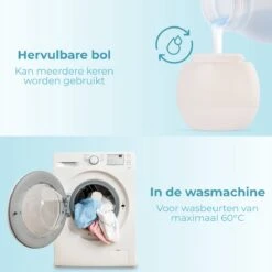 FAVE Doseerbol - Wasbollen - Drogerbollen - Transparant - Doseerdop - 230ml - 2 Stuks - Inclusief E-book -Huishoudelijke Artikelen Winkel 1200x1200 879