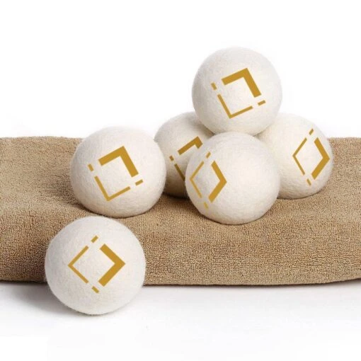 LuxerLiving Wasbol Set Van 6 - Droogt Tot 30% Sneller - Wasverzachter - Droger Ballen - Dryer Balls - Ecologisch - 100% Wol - Afbeelding 2