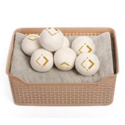 LuxerLiving Wasbol Set Van 6 - Droogt Tot 30% Sneller - Wasverzachter - Droger Ballen - Dryer Balls - Ecologisch - 100% Wol -Huishoudelijke Artikelen Winkel 1200x1200 885