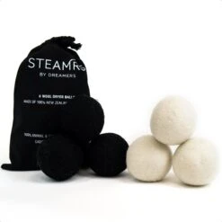 STEAMRS - 6x Wasdrogerballen - 100% Schapenwol - Verkort Droogtijd - Zachtere & Kreukloze Was