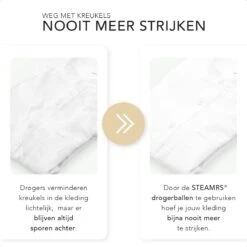 STEAMRS - 6x Wasdrogerballen - 100% Schapenwol - Verkort Droogtijd - Zachtere & Kreukloze Was -Huishoudelijke Artikelen Winkel 1200x1200 894