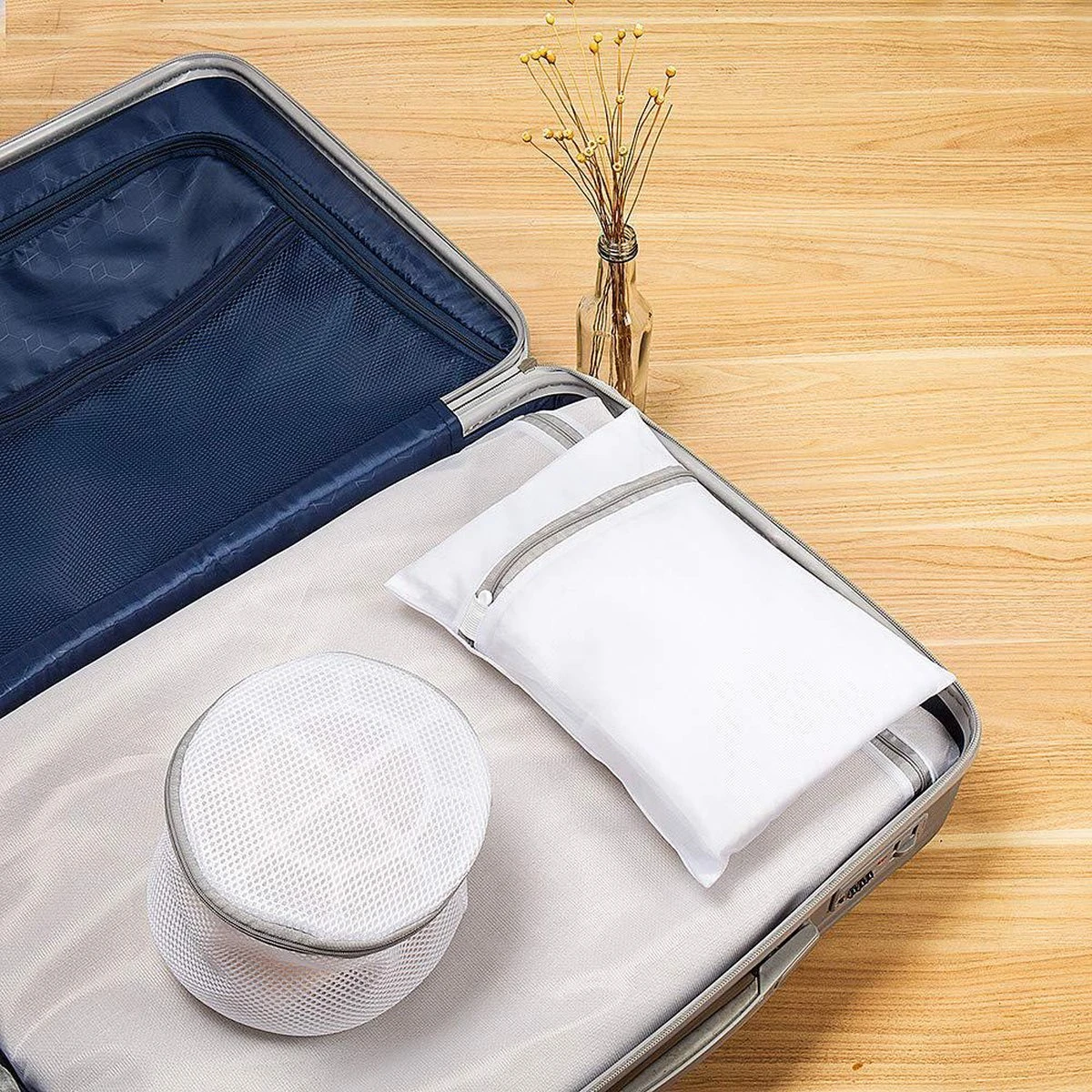 ForDig Wasnet Waszakjes (5 Stuks) Voor Lingerie En Fijne Was - Geschikt Voor Wasmachine - Met Rits - Wit - Afbeelding 10