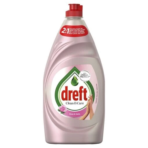 Dreft Clean & Care Rose & Satin Afwasmiddel - 8x780ml - Voordeelverpakking - Afbeelding 6