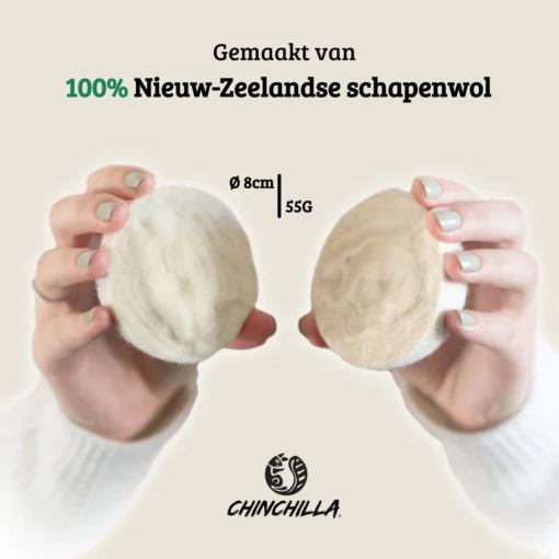Merkloos Chinchilla® Drogerballen XXL - Set Van 6 Stuks - Herbruikbare Wasdrogerballen - Droogballen - Energiebesparing - Drogerballen Voor Wasdrogers - Wasbollen - Afbeelding 2