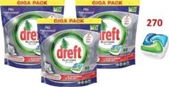 Dreft All In One Platinum - 270 Stuks - Vaatwastabletten - Jaarbox - Voordeelverpakking -Huishoudelijke Artikelen Winkel 1200x615