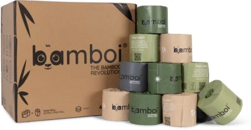 Bamboi - Bamboe WC Papier - 48 MAXI Rollen - Heerlijk Zacht 3-laags