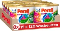 Persil® Persil 4in1 Discs Color Wascapsules - Wasmiddel Capsules - Voordeelverpakking - 8 X 15 Wasbeurten