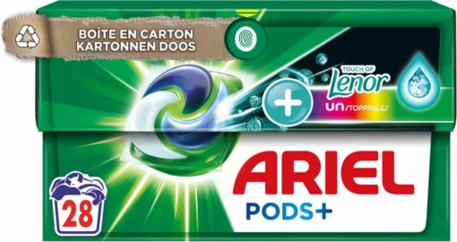 Ariel Wasmiddel Pods +Touch Van Lenor Unstoppables - Kleur - 4 X 28 Wasbeurten Voordeelverpakking - Afbeelding 5
