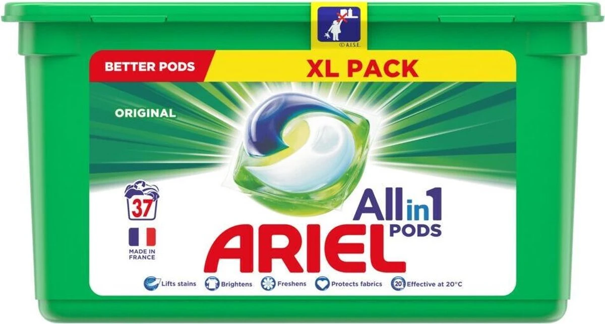Ariel All In 1 Pods Regular Wasmiddel - Voordeelverpakking 3 X 37 Wasbeurten - Wasmiddel Pods - Afbeelding 9