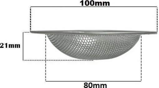 Merkloos Luxe RVS Gootsteen Zeef Ø80 - 90mm - Gootsteenstop - Afvoerzeef - Korfplug - Afbeelding 2