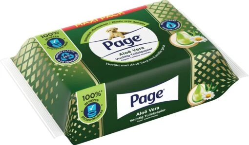 Page Vochtig Toiletpapier - 6 X 74 Stuks - Aloë Vera Maxi Vochtig Wc Papier - Voordeelverpakking - Afbeelding 3