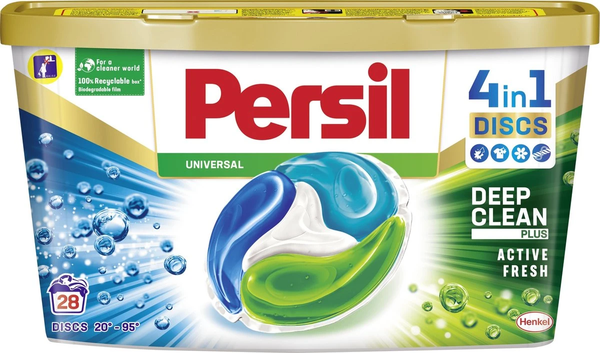 Persil® Persil 4in1 Discs Universal Wascapsules - Wasmiddel Capsules - Voordeelverpakking - 6 X 28 Wasbeurten - Afbeelding 2
