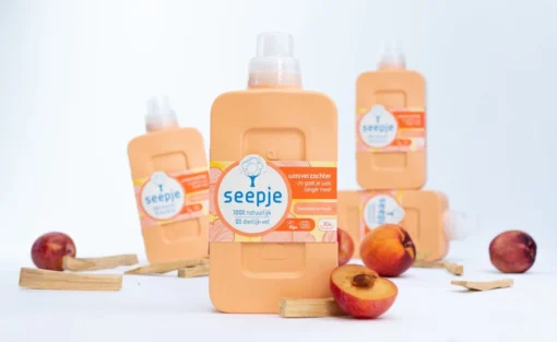 Seepje Wasverzachter - Sandelhout En Perzik – Natuurlijke Ingredienten - 4 X 30 Wasbeurten - 4 X 750ML - Afbeelding 4