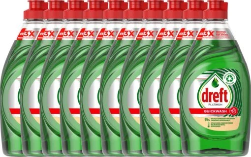 Dreft Platinum - Quickwash - Original - Vloeibaar Afwasmiddel - Voordeelverpakking 10 X 350 Ml