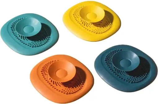 Luxe Doucheputje Afvoer Plug Zeef Stopper Stop - Universele Haarfilter Haarvanger Gootsteenstop Afvoerstop Onderdeel Afvoerputje Stopper Putje Rooster Voor Wastafel Gootsteen Spoelbak Bad Douchebak Keuken Wasbak Badkuip Aanrecht - Siliconen - Geel - Afbeelding 5