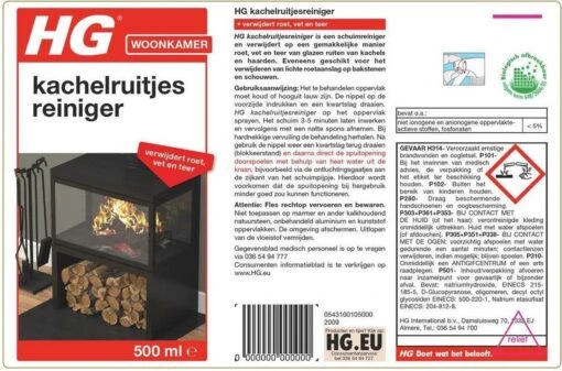 HG Kachelruitjesreiniger - 500 Ml - Verwijdert Roet, Vet En Teer - Afbeelding 3