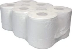 Handdoekrol Keuken Poetsrol Midi 2laags 6 Rollen 19cm Hoogte - Tork Rol - Papieren Torkrol - Schoonmaak Papier - Hygiene Papier - Poetsrol
