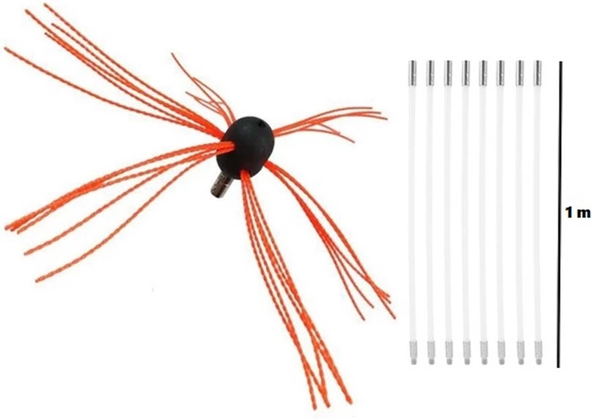 Vevor™ Schoorsteenveegset - Schoorsteen Borstel - Schoorsteenreiniger - Veegkit - 8 M