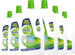 Dettol Power & Fresh - Allesreiniger - Orignal - 6 X 1,5 Liter