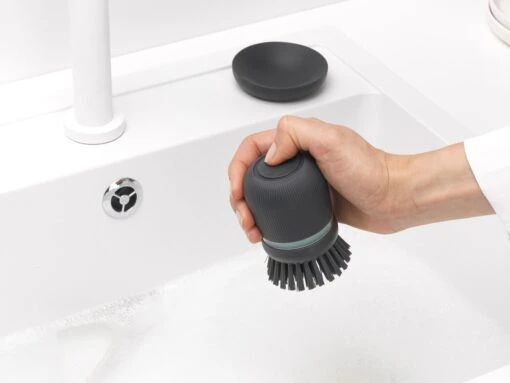 Brabantia Sink Side Afwasborstel - Met Zeepdispenser- Dark Grey - Afbeelding 7