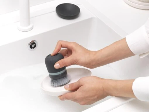 Brabantia Sink Side Afwasborstel - Met Zeepdispenser- Dark Grey - Afbeelding 8