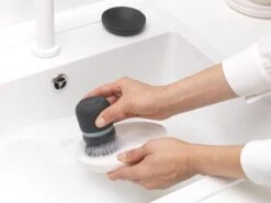 Brabantia Sink Side Afwasborstel - Met Zeepdispenser- Dark Grey -Huishoudelijke Artikelen Winkel 1200x900 38