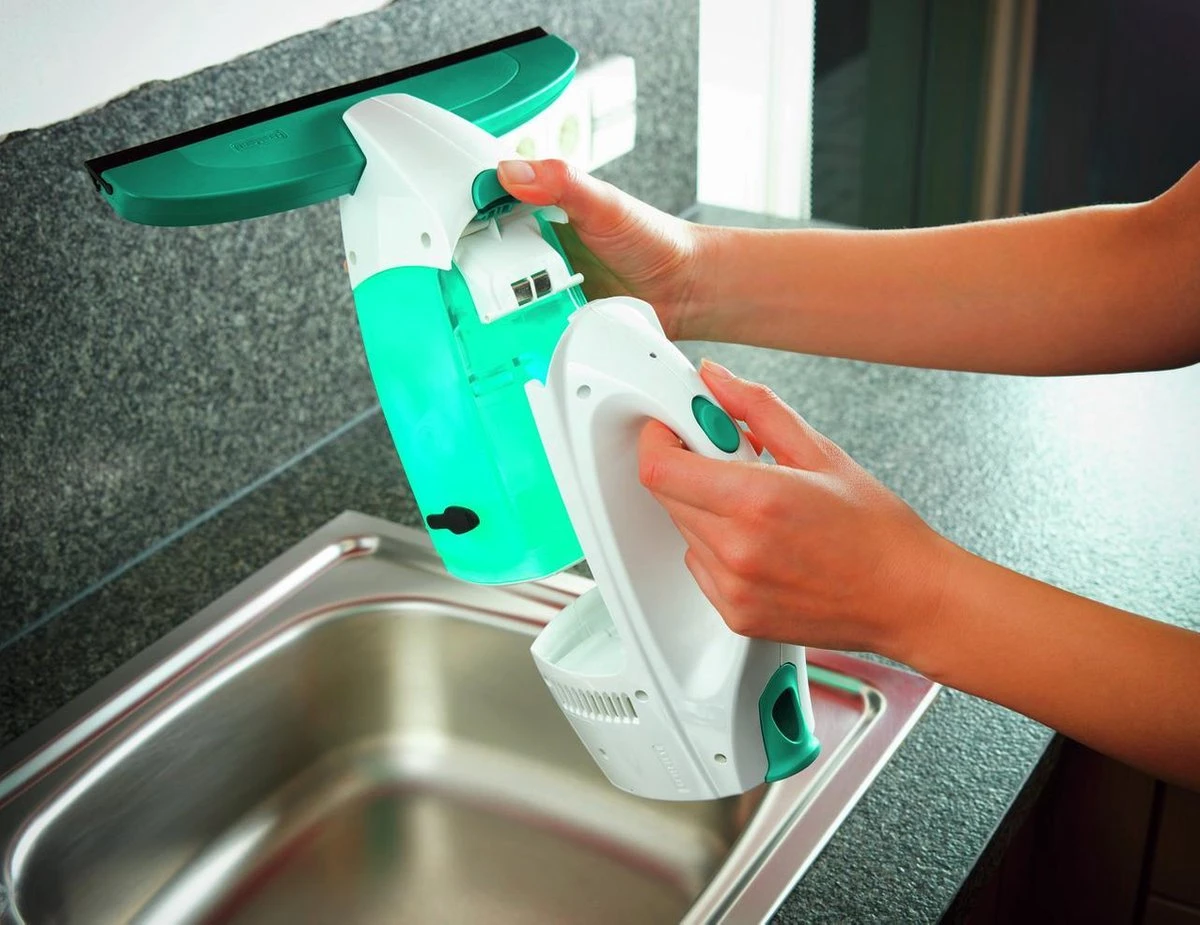 Leifheit Dry & Clean Ruitenreiniger Met Steel (43 Cm), Inwasser En Smalle Zuigmond (17 Cm) Click System - Afbeelding 11