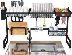 Sens Design Afwasrek Zwart - Afdruiprek - 82,5 Cm - RVS -Huishoudelijke Artikelen Winkel 1200x928 2
