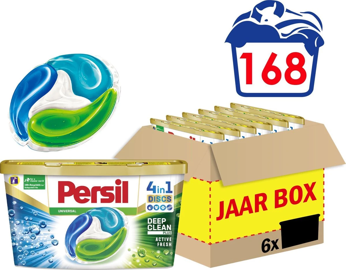 Persil® Persil 4in1 Discs Universal Wascapsules - Wasmiddel Capsules - Voordeelverpakking - 6 X 28 Wasbeurten - Afbeelding 5